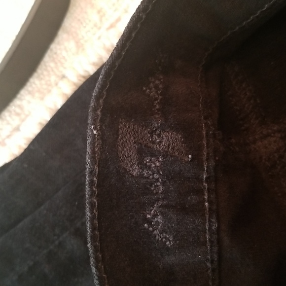 7 for All Mankind Black Velvet Skinny Bootcut Jean's Sz. 31 - Picture 15 of 16